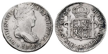 Cy14491.-FERNANDO VII - 1 Real 1821 Guatemala M.- MBC+