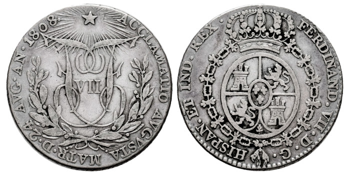 Cy14529.-FERNANDO VII -Medalla proclamacion modulo 2 Reales 1808.- MBC-