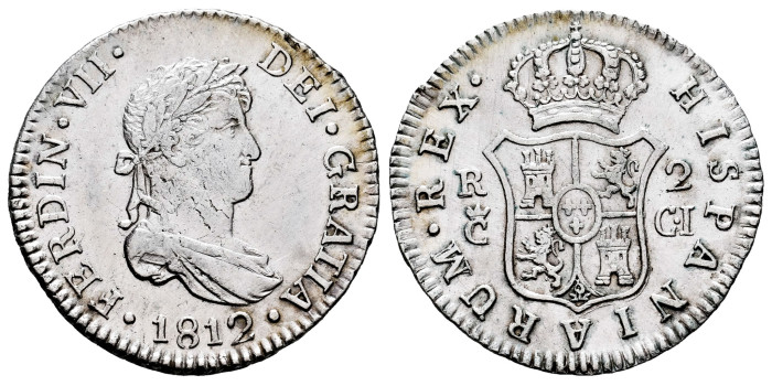 Cy14559-2.-FERNANDO VII - 2 Reales 1812 Cadiz C.I.- EBC