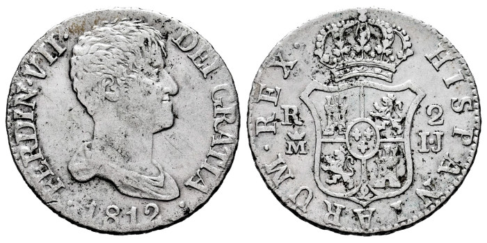 Cy14608.-FERNANDO VII - 2 Reales 1813 Madrid I.J.- MBC-