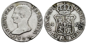 Cy13825.-JOSE NAPOLEON - 4 Reales 1809 Madrid A.I.-MBC