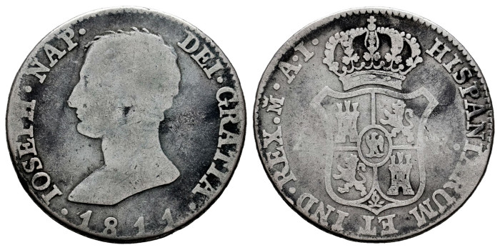 Cy13830.-JOSE NAPOLEON - 4 Reales 1811 Madrid A.I.-RC