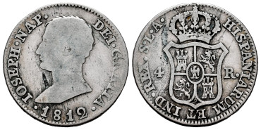 Cy13838.-JOSE NAPOLEON - 4 Reales 1812 Sevilla L. A.-RC