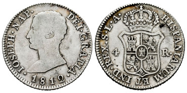 Cy13838-1.-JOSE NAPOLEON - 4 Reales 1812 Sevilla L. A.-BC