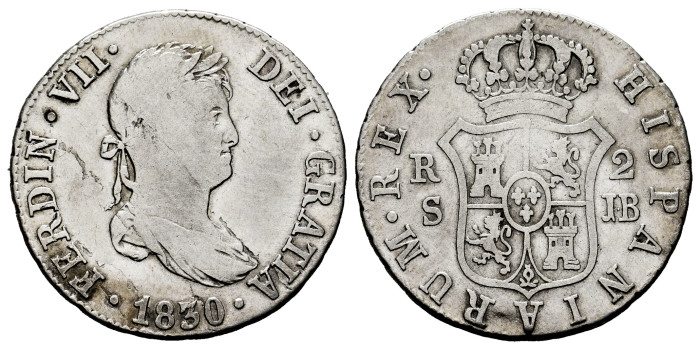 Cy14775.-FERNANDO VII - 2 Reales 1831 Sevilla J.B.-BC