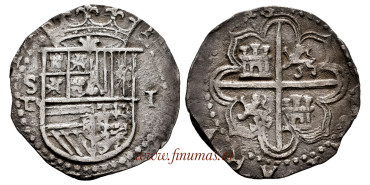 Cy03335.- FELIPE II - Real Sevilla C over D. MBC+.  RARE