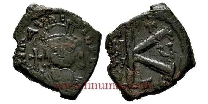 BZ261.- JUSTINO II. 565/578-1/2 FOLIS - THESSALONICA