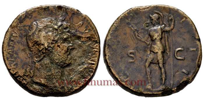 ADRIANO 126d.C. SESTERCIO ROMA - BC+