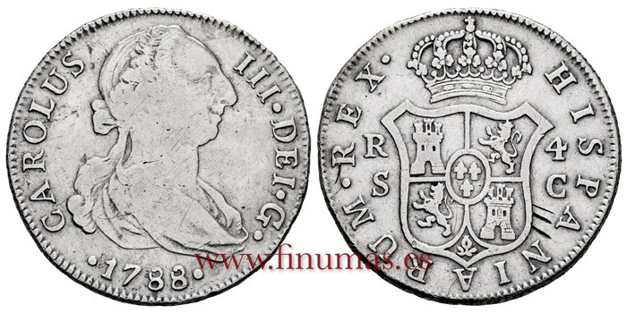 Cy11110.-CARLOS III - 4 Reales 1788 Sevilla C.-MBC