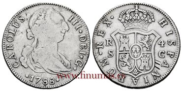 Cy11110.-CARLOS III - 4 Reales 1788 Sevilla C.-MBC
