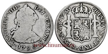 Cy12888.-CARLOS IV - 4 Reales 1790 Mexico F.M.-BC