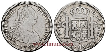 Cy12910.-CARLOS IV - 4 Reales 1793 Potosi P.R.-MBC-