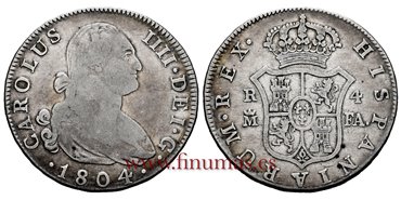 Cy12976.-CARLOS IV - 4 Reales 1804 Madrid F.A.-MBC-