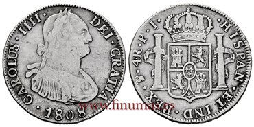 Cy13002.-CARLOS IV - 4 Reales 1808 Potosi P.J.-MBC+