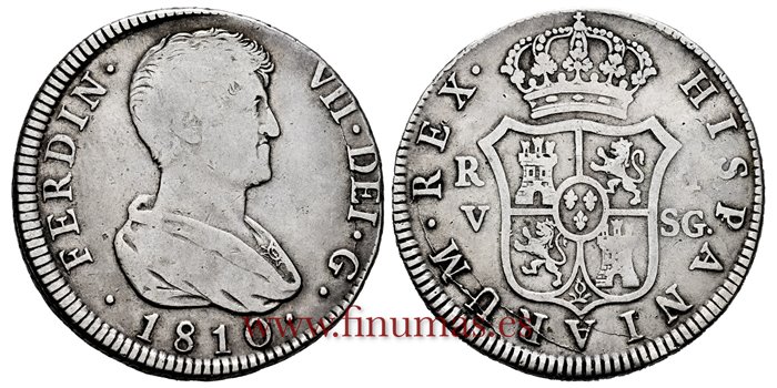 Cy14804.-FERNANDO VII - 4 Reales 1810 Valencia S.G.- MBC