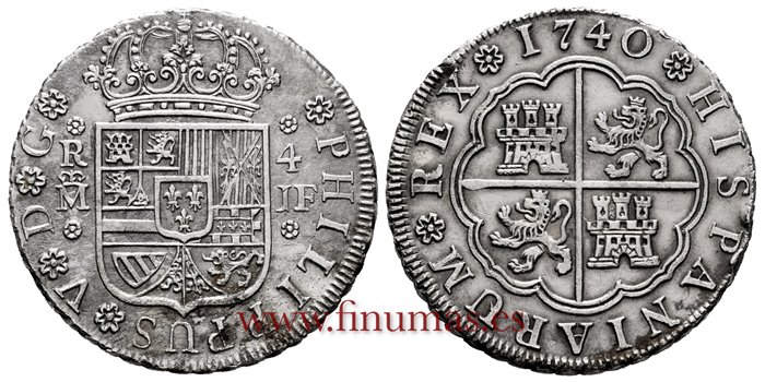 Cy08525.-FELIPE V - 4 Reales 1740 Madrid J.F.-EBC-