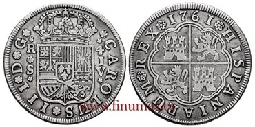 Cy10934.-CARLOS III - 4 Reales 1761 Sevilla V.-MBC-