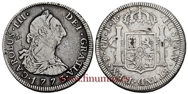 Cy10999.-CARLOS III - 4 Reales 1773 Potosi J.R.-MBC-/BC+-