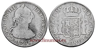 Cy11107.-CARLOS III - 4 Reales 1788 Mexico F.M.-BC