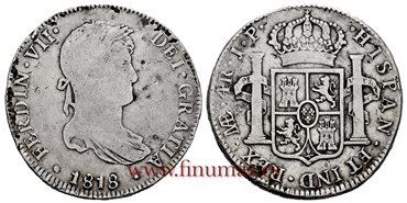 Cy14866.-FERNANDO VII - 4 Reales 1818 Lima J.P.- BC+