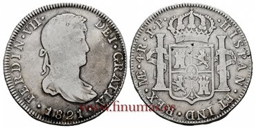 Cy14888-1.-FERNANDO VII - 4 Reales 1821 Lima J.P.- BC+