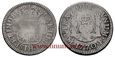 Cy10551.- CARLOS III - 1 Real 1770 Mexico F.- BC