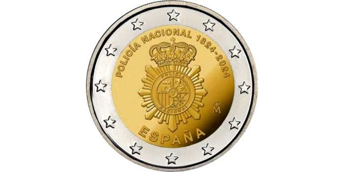 2 EUROS CONMEMORATIVOS ESPAÑA 2024 "POLICIA NACIONAL"