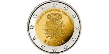 2 EUROS CONMEMORATIVOS ESPAÑA 2024 "POLICIA NACIONAL"