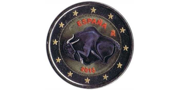2 EUROS CONMEMORATIVOS ESPAÑA 2015 "ALTAMIRA" COLOR