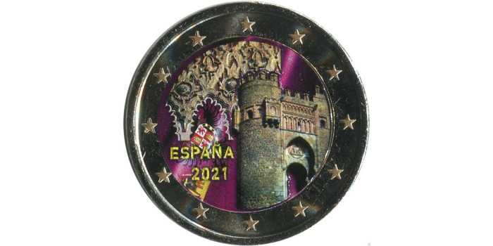 2 EUROS CONMEMORATIVOS ESPAÑA 2021 "TOLEDO" - COLOR