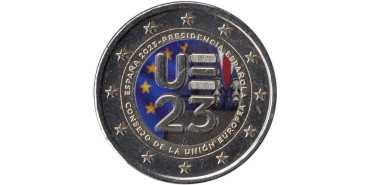 2 COMMEMORATIVE EUROS SPAIN 2023 "PRESIDENCY OF THE COUNCIL OF THE EUROPEAN UNION" - COLOUR