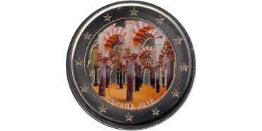 2 COMMEMORATIVE EUROS SPAIN 2010 "CORDOBA" COLOUR