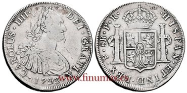 Cy13045.-CARLOS IIII - 8 Reales 1793 Potosi P.R.- MBC-