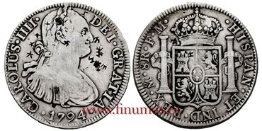 Cy13050-1.-CARLOS IIII - 8 Reales 1794 Mexico F.M.-MBC-