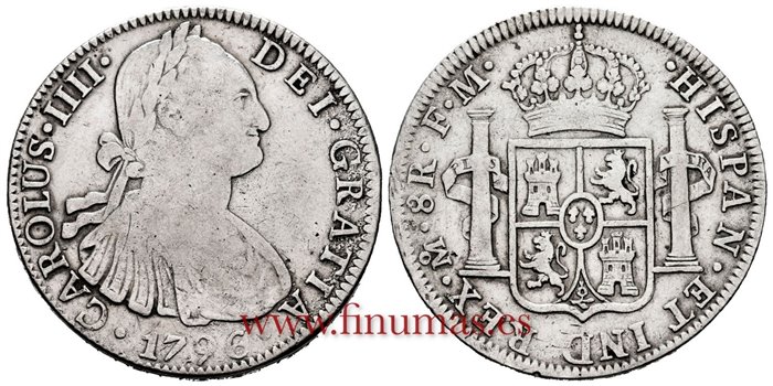 Cy13066.-CARLOS IIII - 8 Reales 1796 Mexico F.M.-BC+