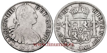 Cy13066.-CARLOS IIII - 8 Reales 1796 Mexico F.M.-BC+
