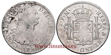 Cy13066-1.-CARLOS IIII - 8 Reales 1796 Mexico F.M.-MBC+