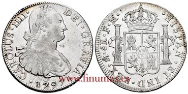 Cy13076.-CARLOS IIII - 8 Reales 1797 Mexico F.M.-EBC