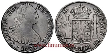 Cy13089-1.-CARLOS IIII - 8 Reales 1799 Mexico F.M.-MBC+-