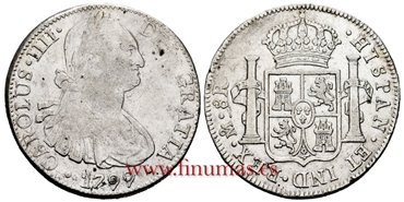Cy13089-2.-CARLOS IIII - 8 Reales 1799 Mexico F.M.-MBC+-