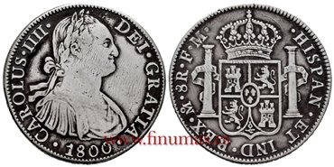 Cy13095-1.-CARLOS IIII - 8 Reales 1800 Mexico F.M.-MBC+
