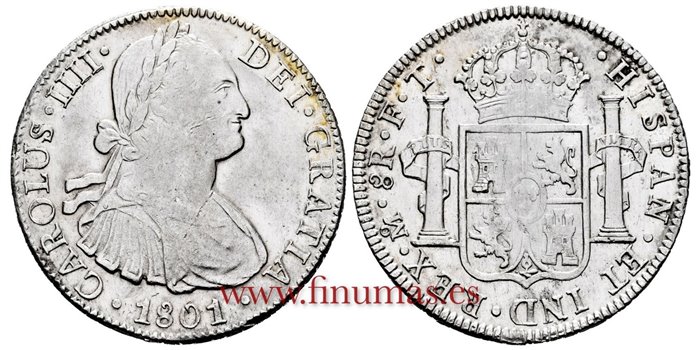 Cy13103-1.-CARLOS IIII - 8 Reales 1801 Mexico F.T.-EBC