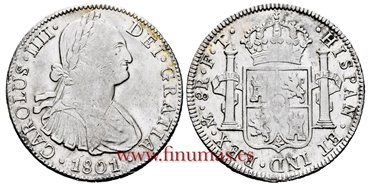 Cy13103-1.-CARLOS IIII - 8 Reales 1801 Mexico F.T.-EBC