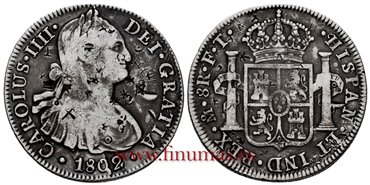 Cy13112.-CARLOS IIII - 8 Reales 1802 Mexico F.T.-MBC-