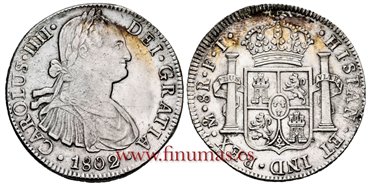 Cy13112-2.-CARLOS IIII - 8 Reales 1802 Mexico F.T.-EBC