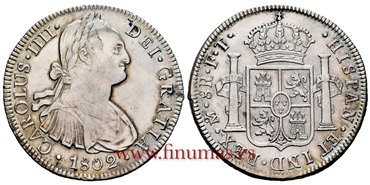 Cy13112-3.-CARLOS IIII - 8 Reales 1802 Mexico F.T.-EBC+