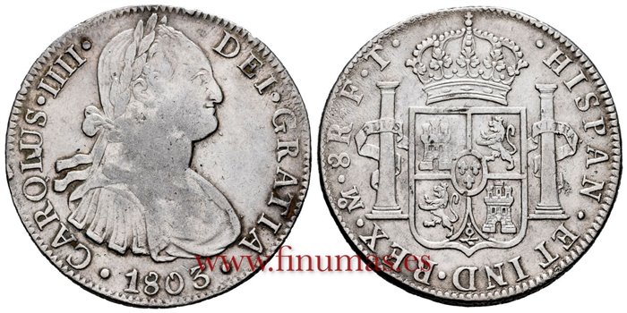 Cy13121.-CARLOS IIII - 8 Reales 1803 Mexico F.T.-MBC