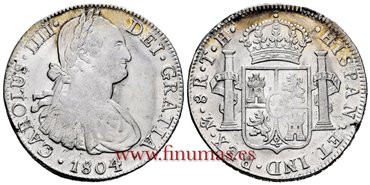 Cy13130.-CARLOS IIII - 8 Reales 1804 Mexico T.H.-SC-