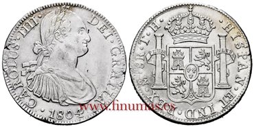 Cy13130-1.-CARLOS IIII - 8 Reales 1804 Mexico T.H.-SC-