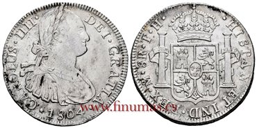 Cy13130-2.-CARLOS IIII - 8 Reales 1804 Mexico T.H.- EBC